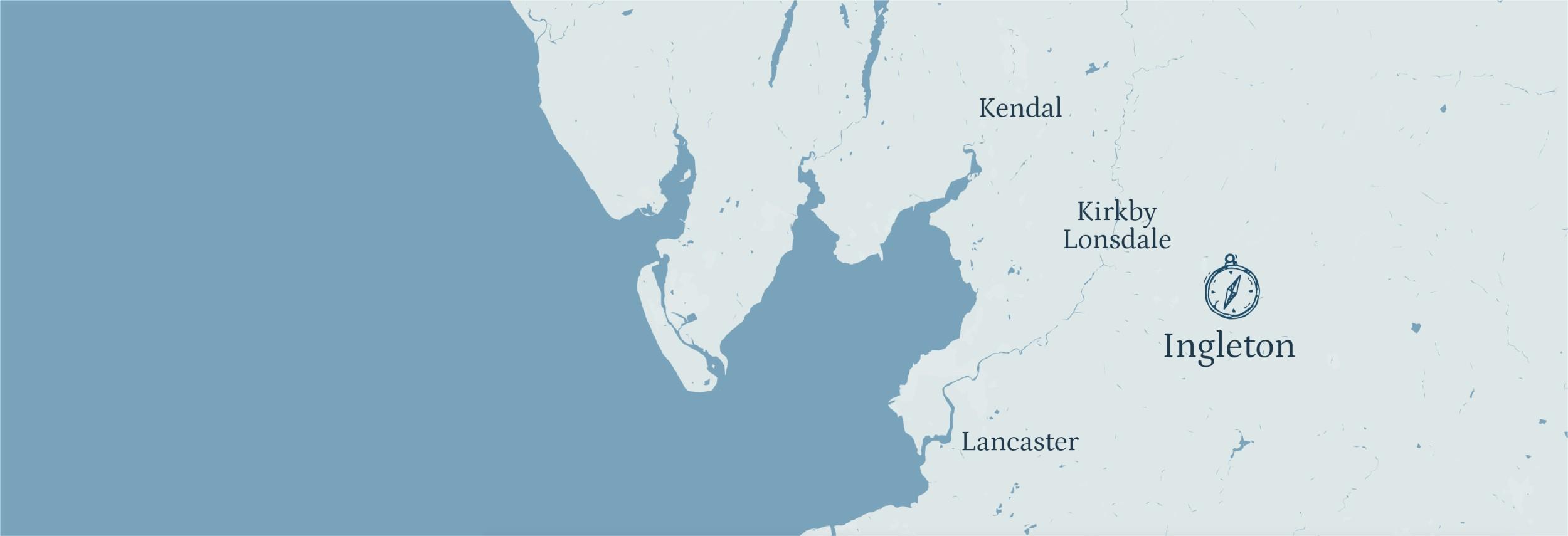 Location map of Ingleton
